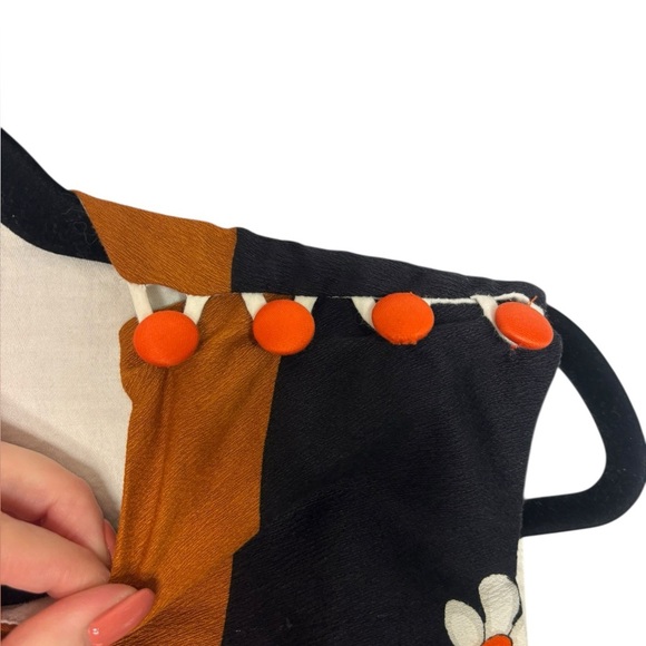 VTG 1960's ALICE Polynesian Daisy Hippie Hawaiian Mini Dress Retro Art to Wear - Picture 2 of 13